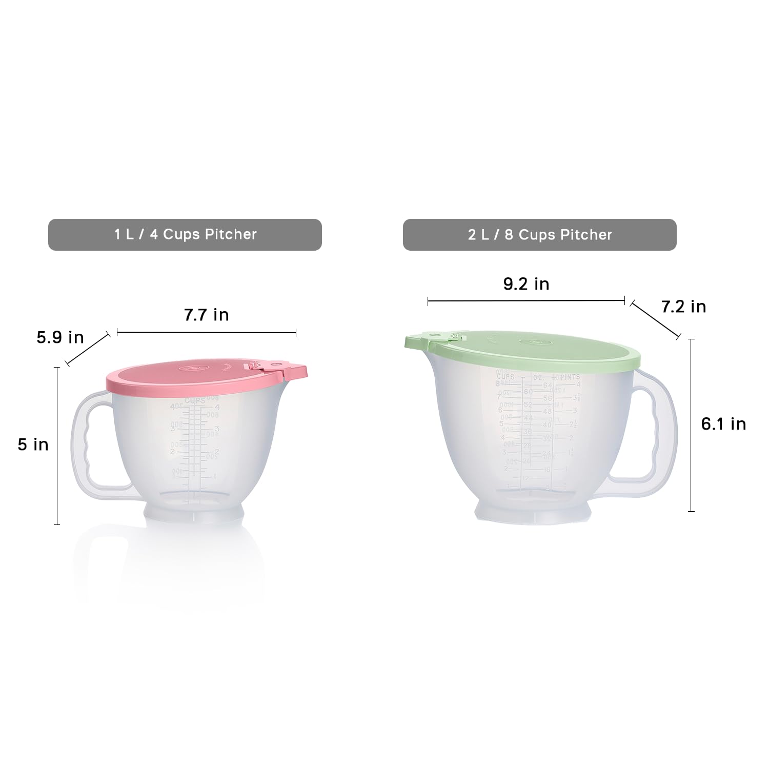 Tupperware Classic Mix-N-Store wide-mouth pitcher for easy filling