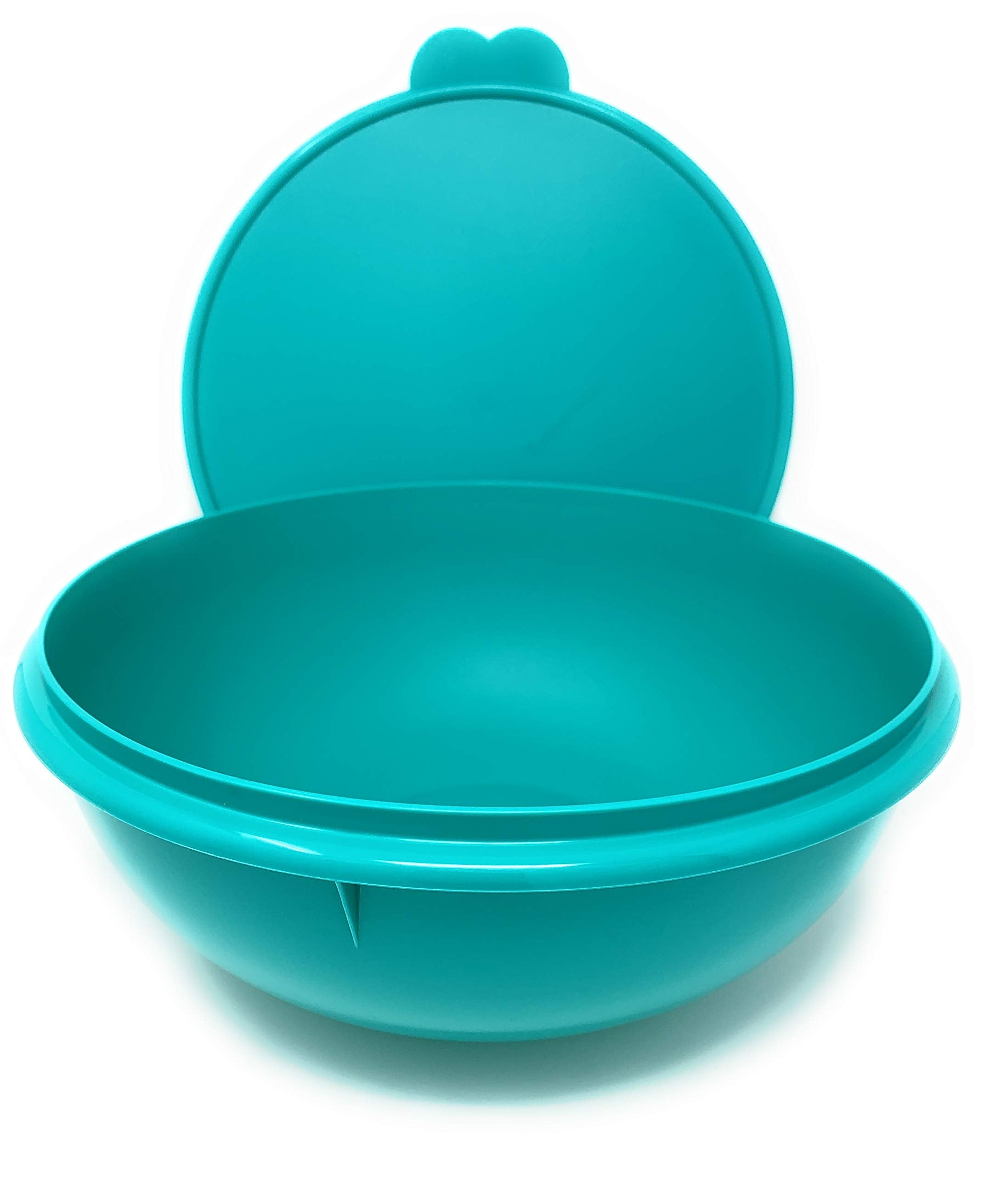 Tupperware Fix N Mix teal bowl seal close-up highlighting airtight seal