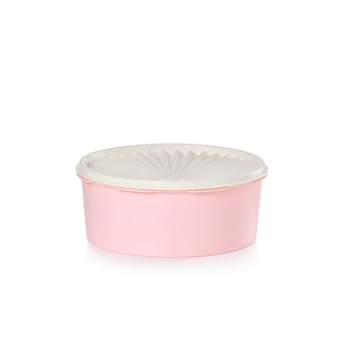 Tupperware Heritage cookie canister closeup lid with airtight seal for lasting freshness.