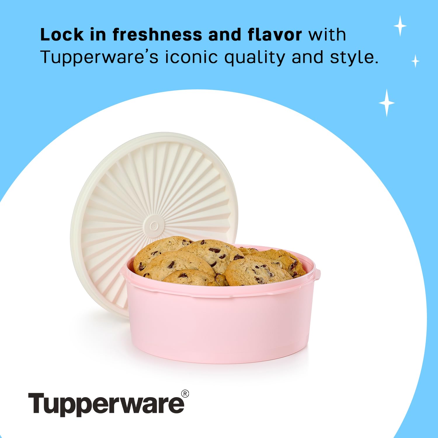 Tupperware Heritage 1.8 L capacity helps portion and store treats.