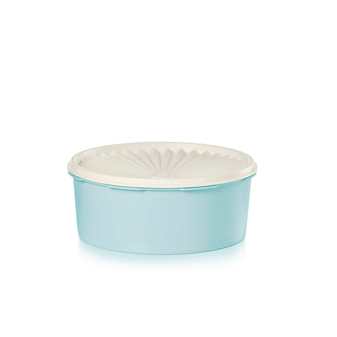 Tupperware Heritage cookie canister with airtight lid preserves freshness for cookies.