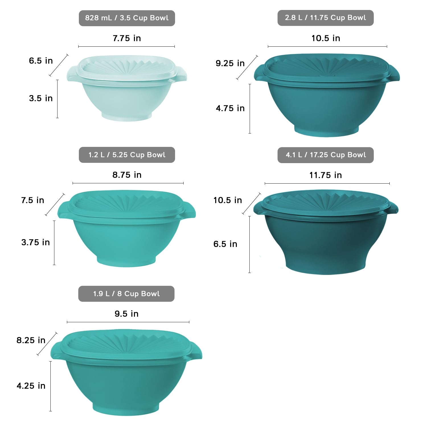 Tupperware Heritage bowls shown in dishwasher-safe setup for easy cleaning.