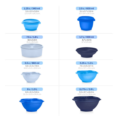 Classic sunburst lid design locks in freshness for everyday meals.