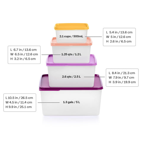 Tupperware Keeptabs airtight seal keeps foods fresh and securely stored