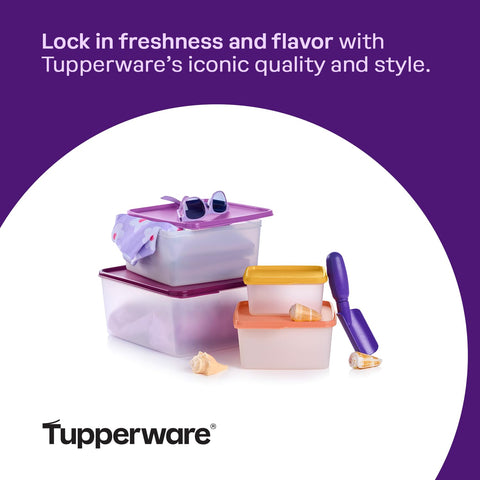 Tupperware Keeptabs stackable rims simplify shelving and quick access