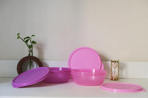 Tupperware Leftover Bowl Set is dishwasher safe for easy cleaning
