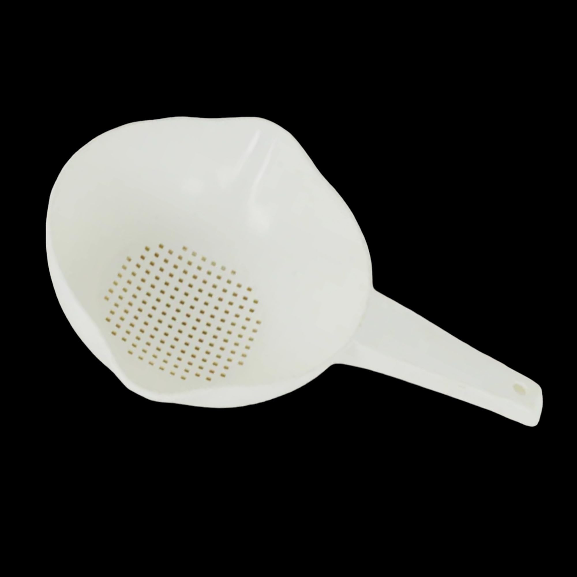 Tupperware Strainer 1 Qt Bright White front view for compact draining.