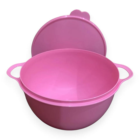 Tupperware Thatsa Mega Bowl shows its large capacity for bulk prep and family portions.