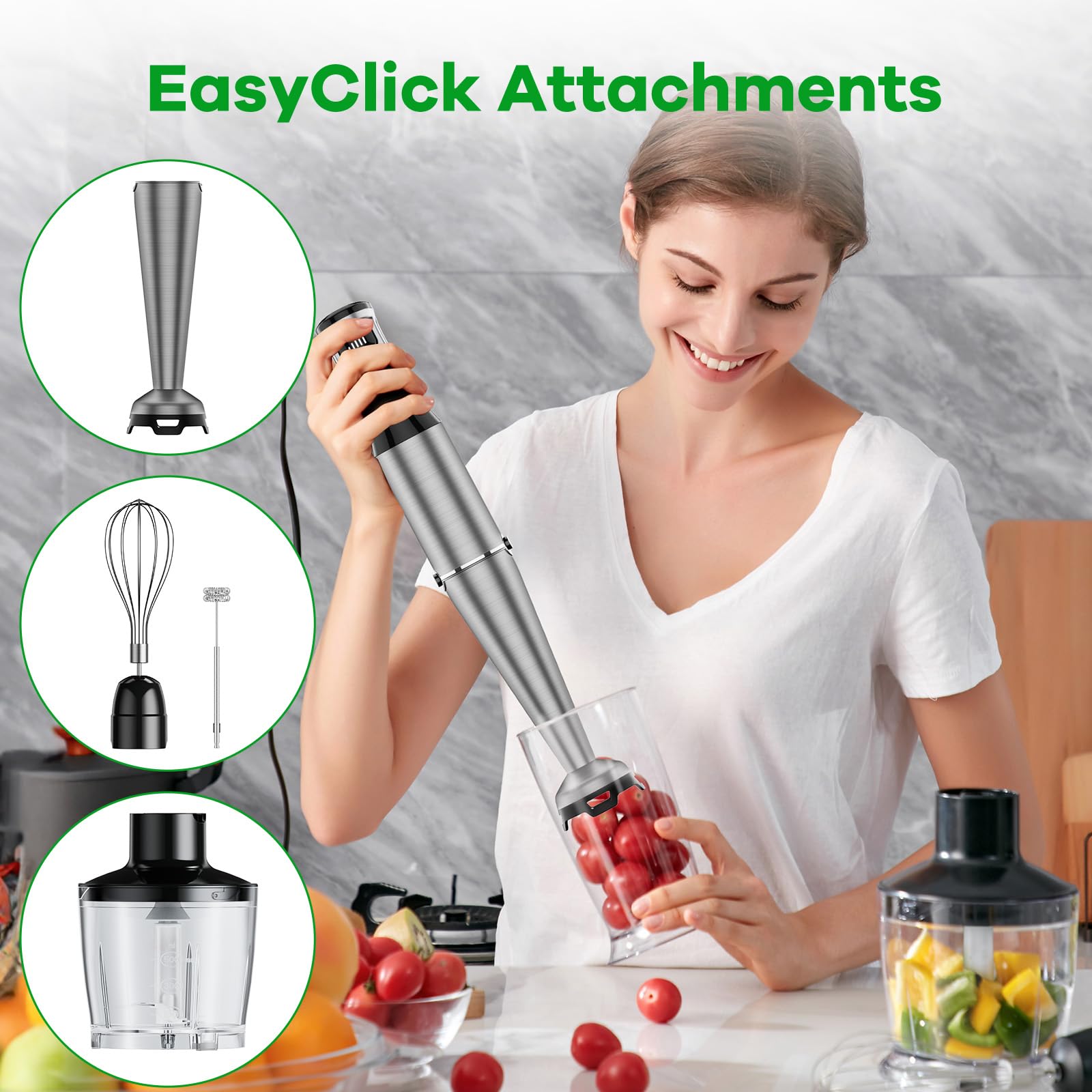 Turelar frother attachment creates creamy foams for beverages.