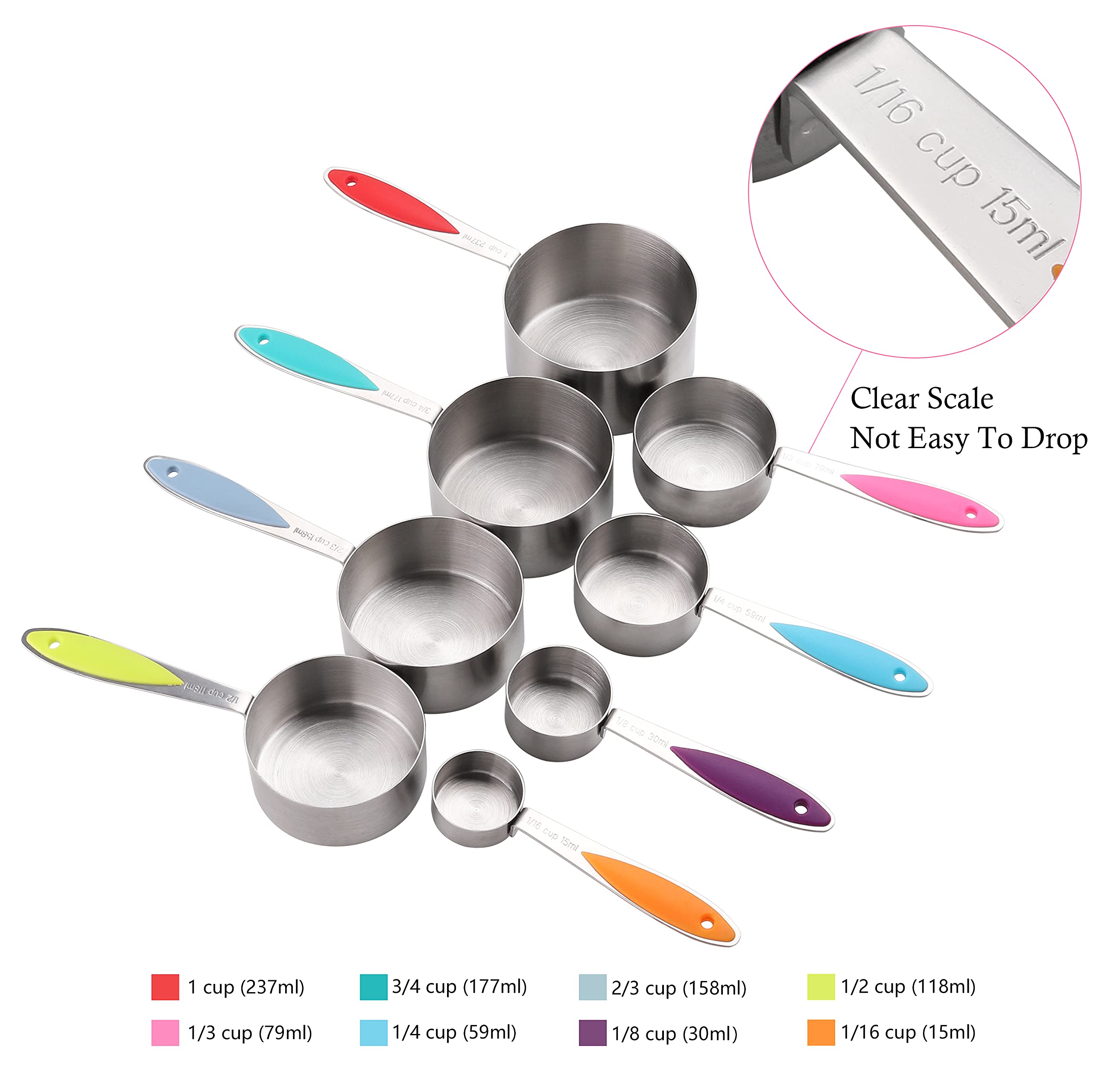 Turewin double‑sided magnetic spoons for compact storage and precise measuring.