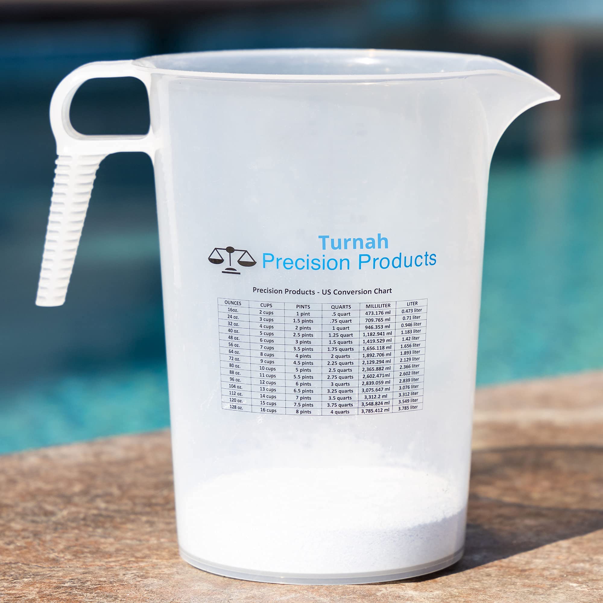 Turnah One Gallon Pitcher conversion chart speeds unit conversions.