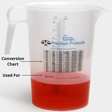 Turnah One Gallon Pitcher spout for pour control prevents spills during transfers.