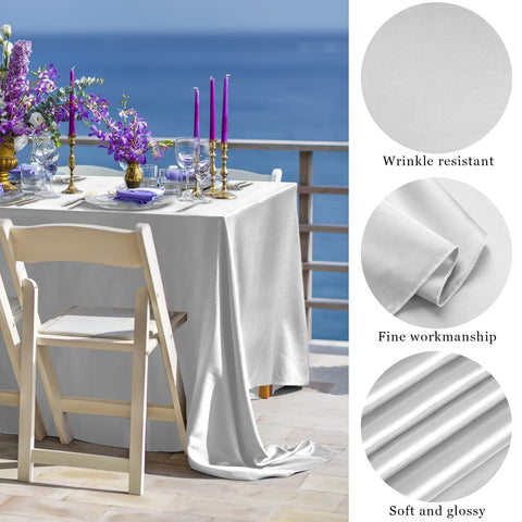TURSTIN tablecloth draped over a dining table for a wedding banquet look