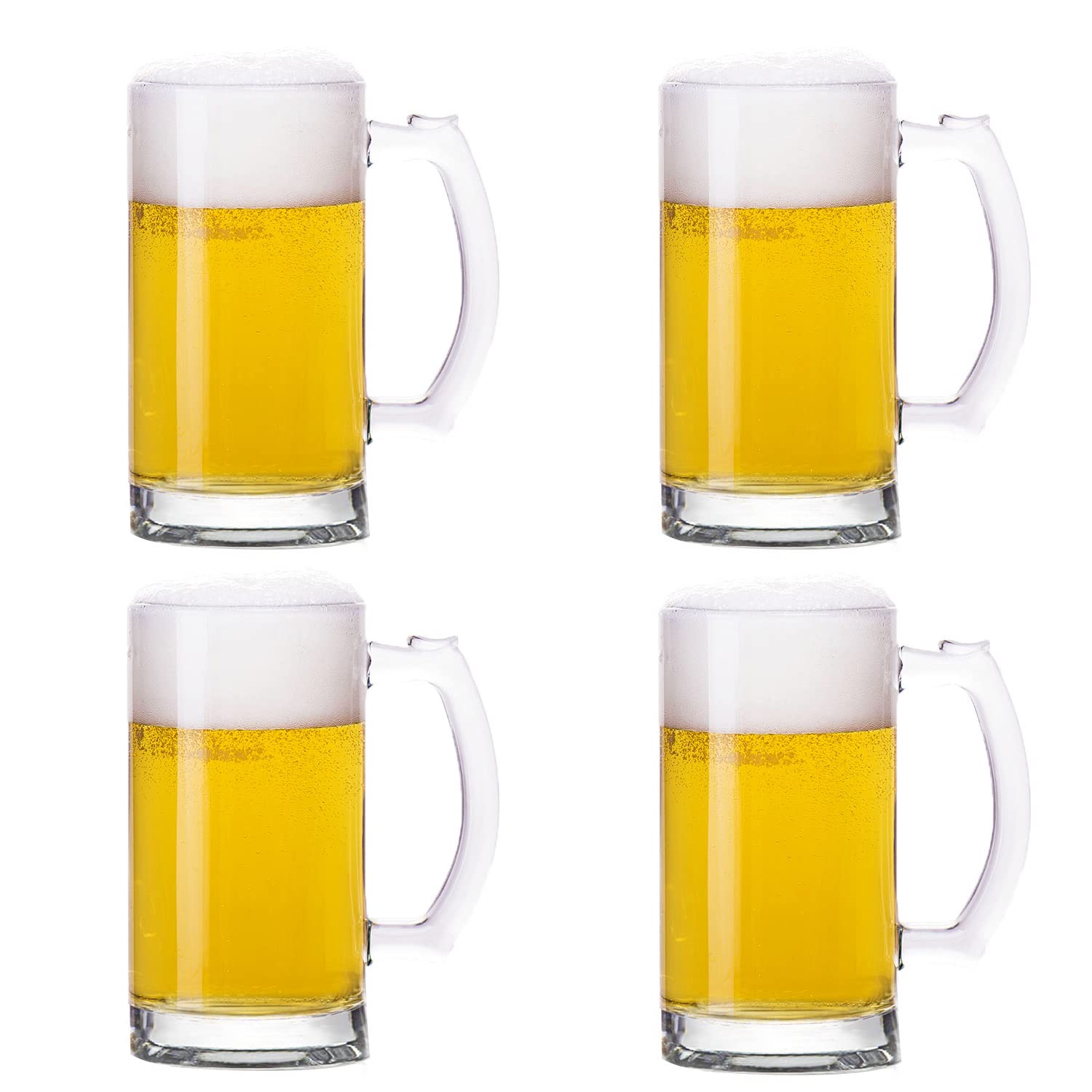 TUSAPAM 16oz beer mug with handle for party-ready servings.