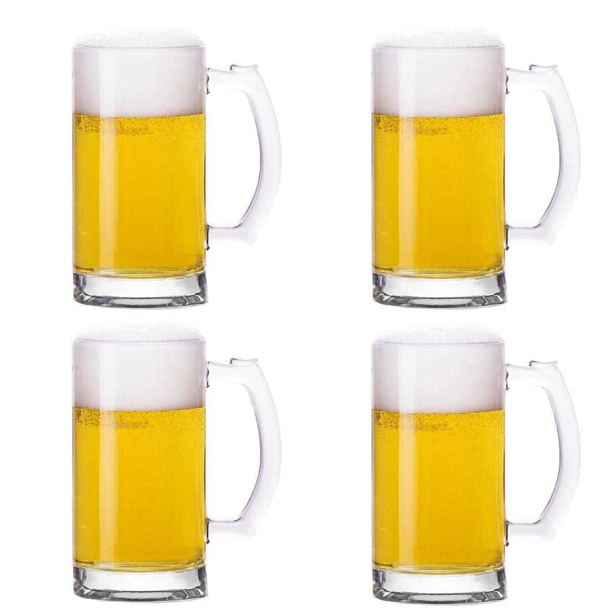 TUSAPAM 16oz beer mug with handle for party-ready servings.