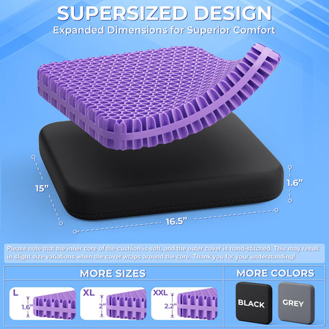 TushGuard cushion close-up reveals patented cooling pattern for airflow