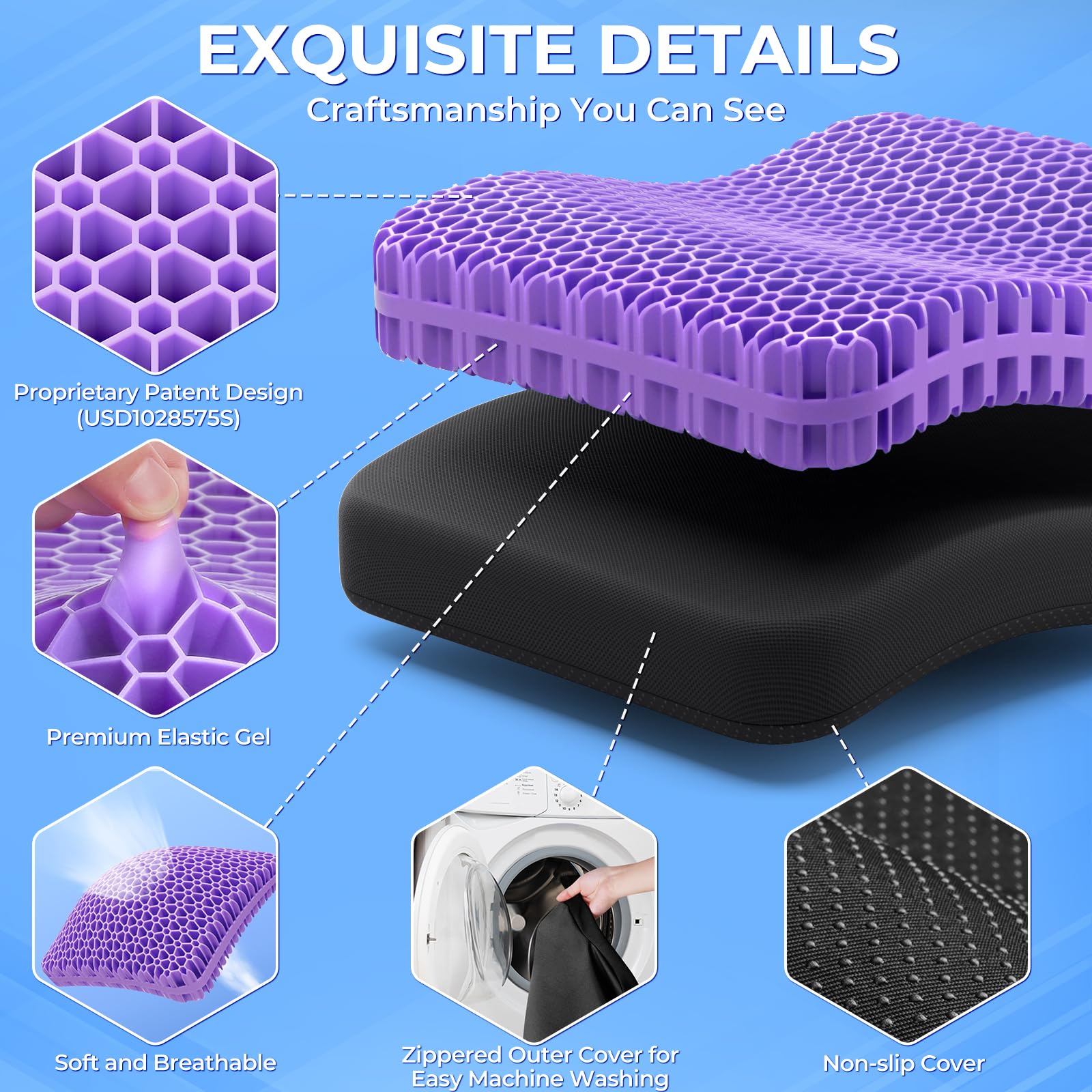 TushGuard removable cover with zipper for easy cleaning