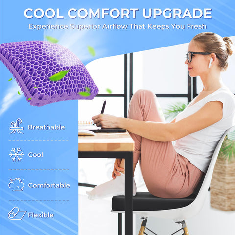 TushGuard gel seat cushion side profile showing ergonomic shape and support