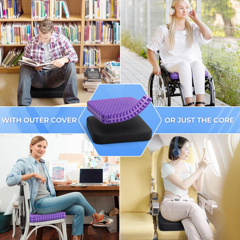 TushGuard cushion in car or travel seat for on-the-go support