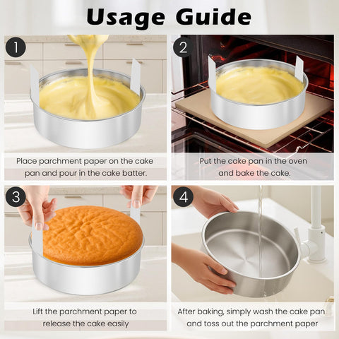 Tutikuki dishwasher-safe cake pans for simple cleanup.