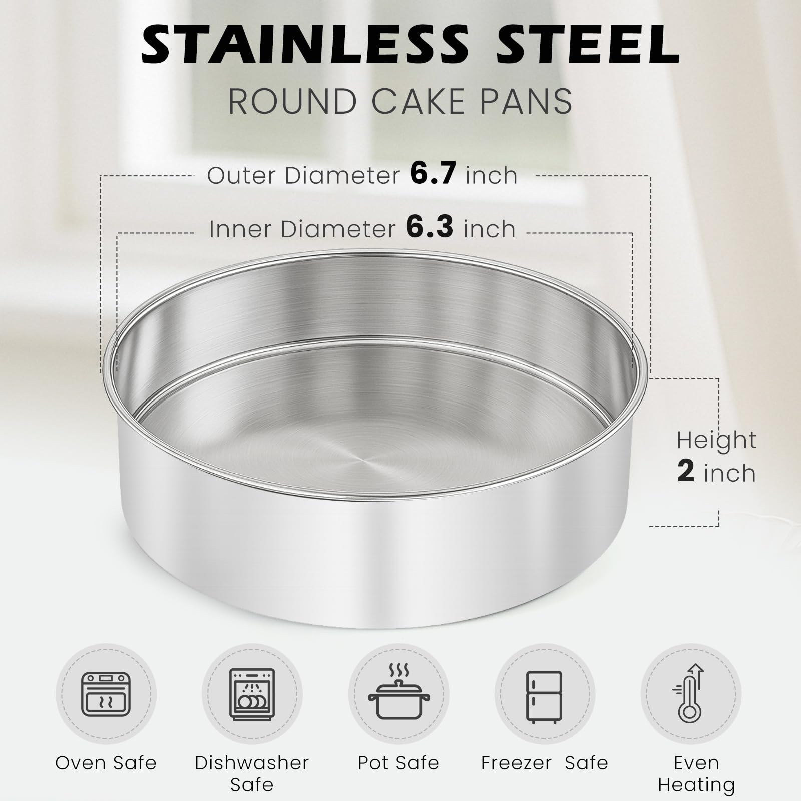 tutikuki stainless steel cake pan close-up highlights corrosion-resistant, non-stick cavities.