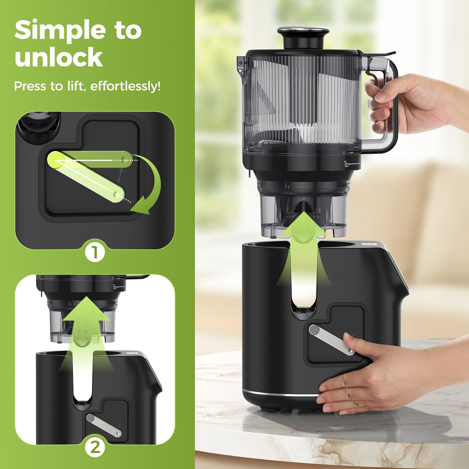TUUMIIST quiet motor and dishwasher-safe parts for simple cleaning