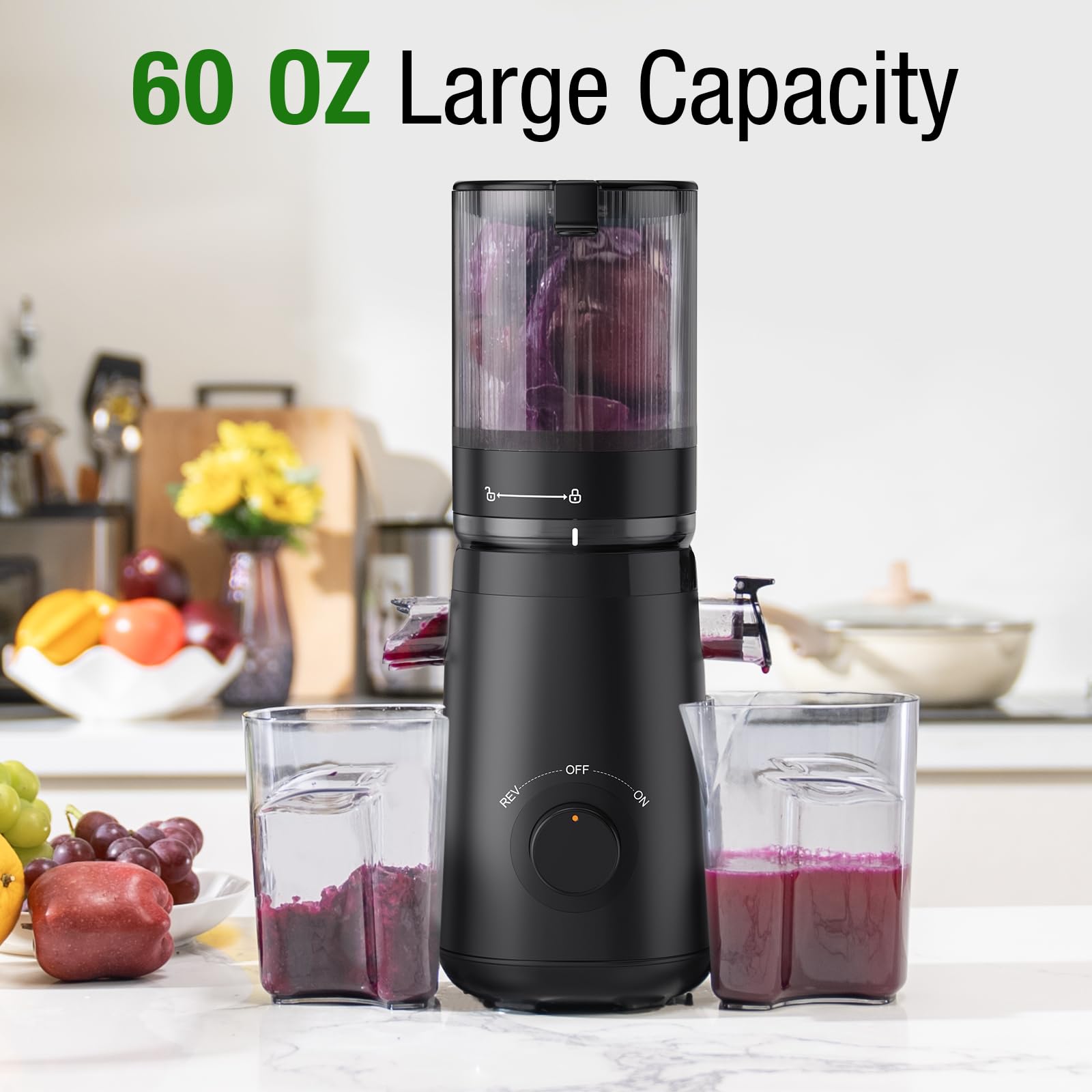 TUUMIIST high-juice yield 300W model highlights efficient extraction for more juice.