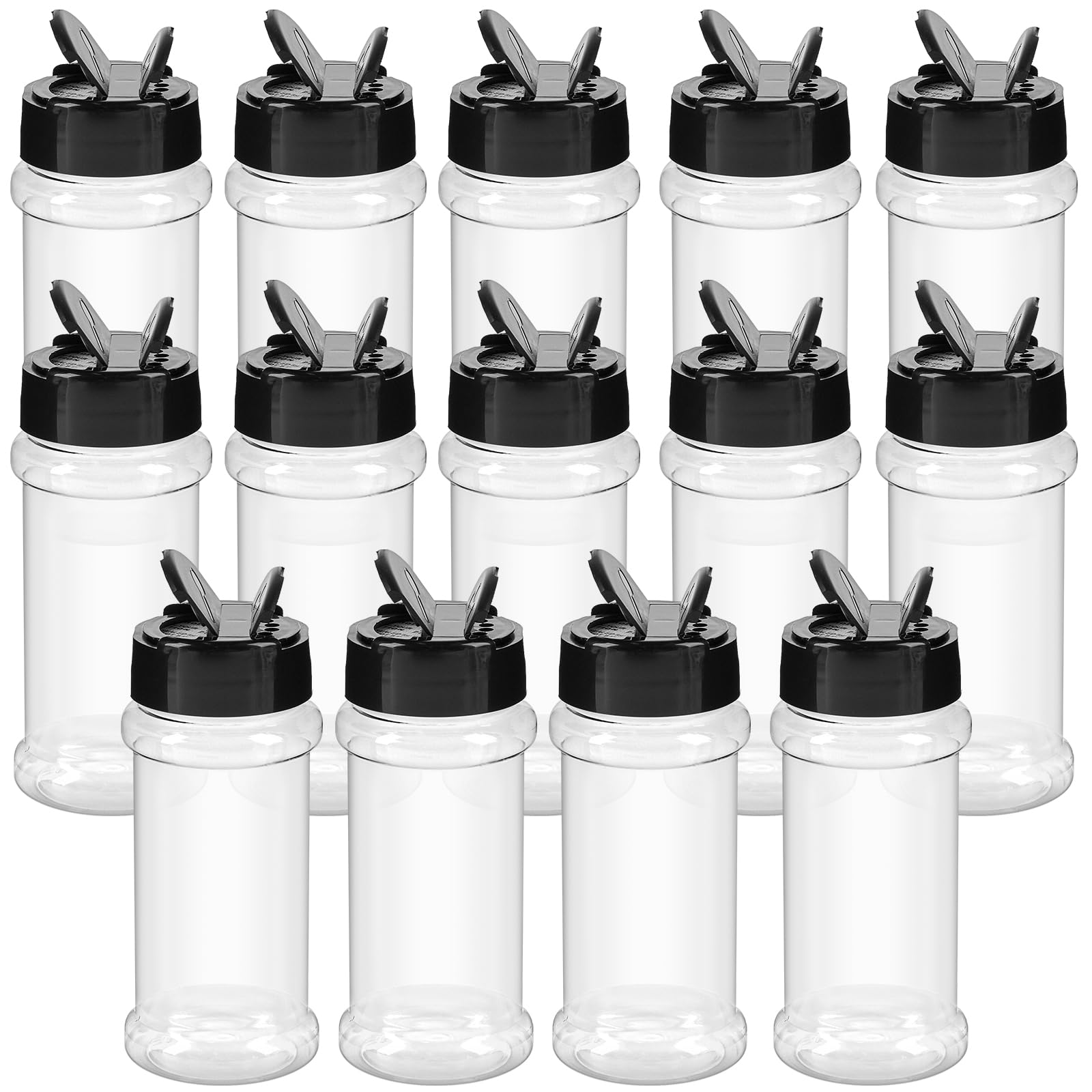 TUZAZO 3 oz spice bottle with clear body for quick identification