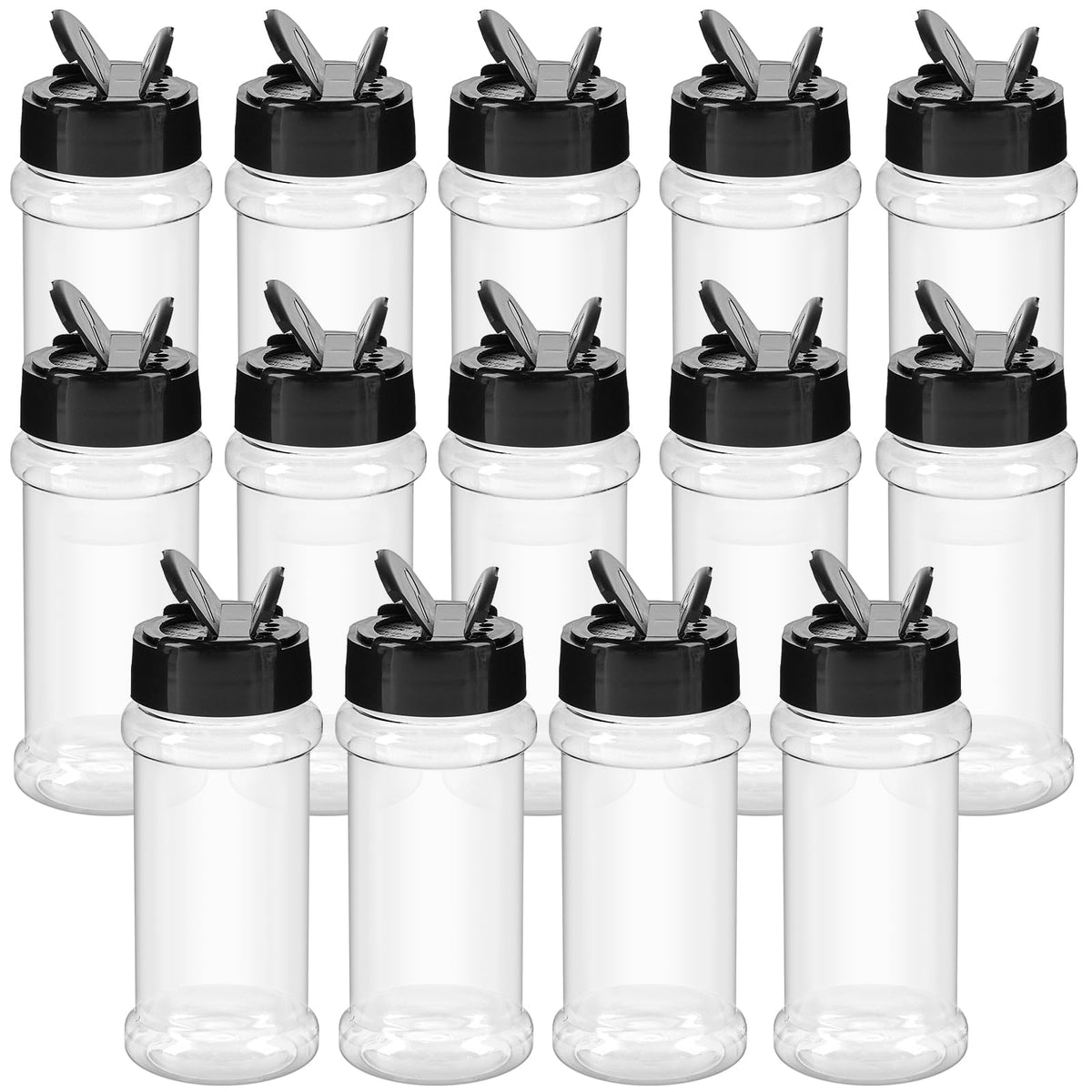 TUZAZO 3 oz spice bottle with clear body for quick identification
