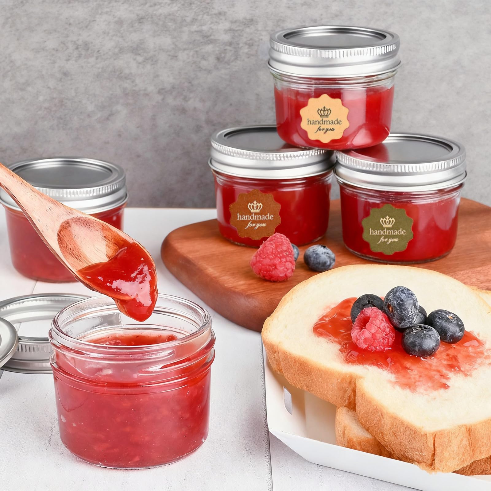 TUZAZO clear glass jar highlights contents for display or gifting
