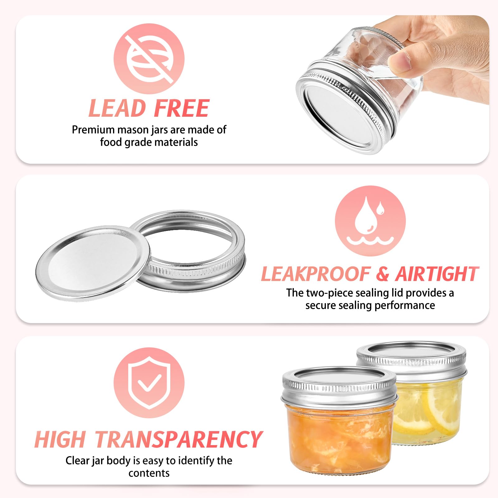 TUZAZO 4oz mini jar easy-fill design for simple filling of spreads