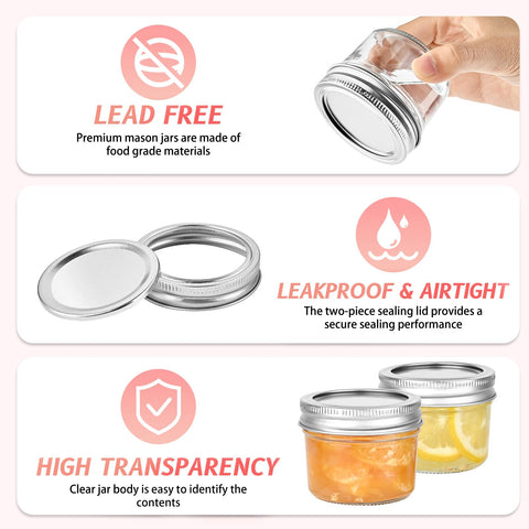 TUZAZO 4oz mini jar easy-fill design for simple filling of spreads