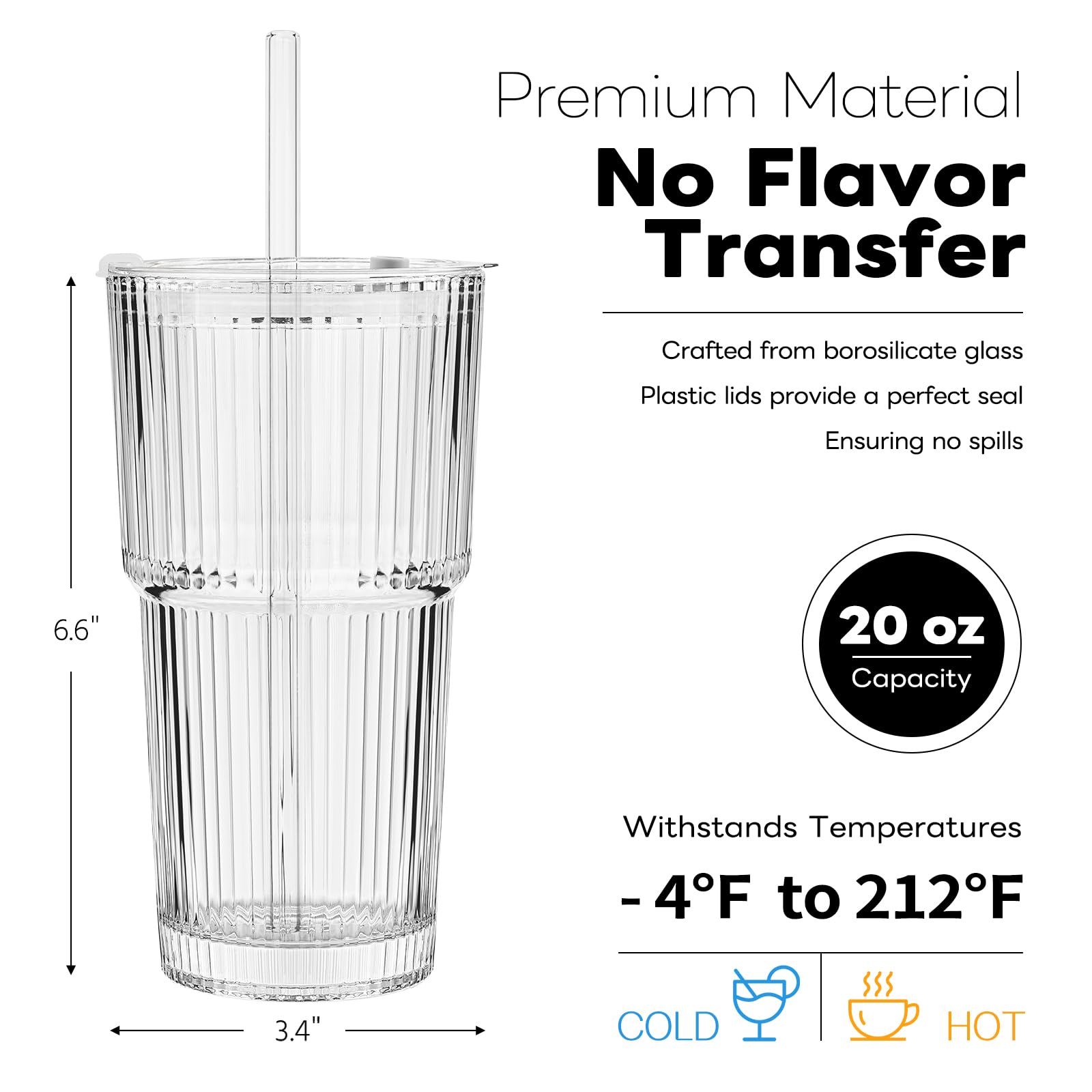 Tuzazo reusable plastic straws add eco-friendly drinking options with the 20oz tumbler.