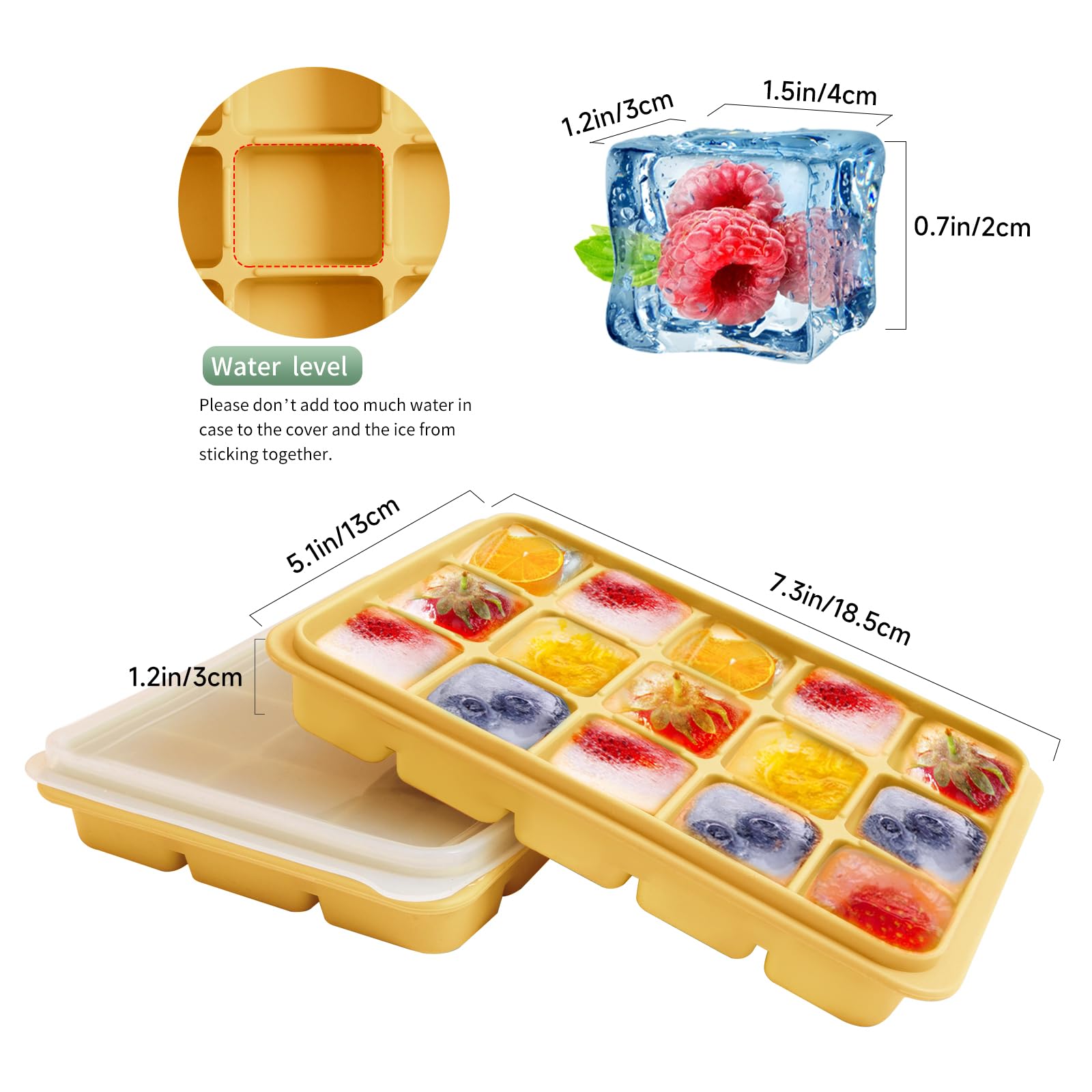 Tvmania set of 2 trays delivering 30 cubes for cocktails and baby food prep