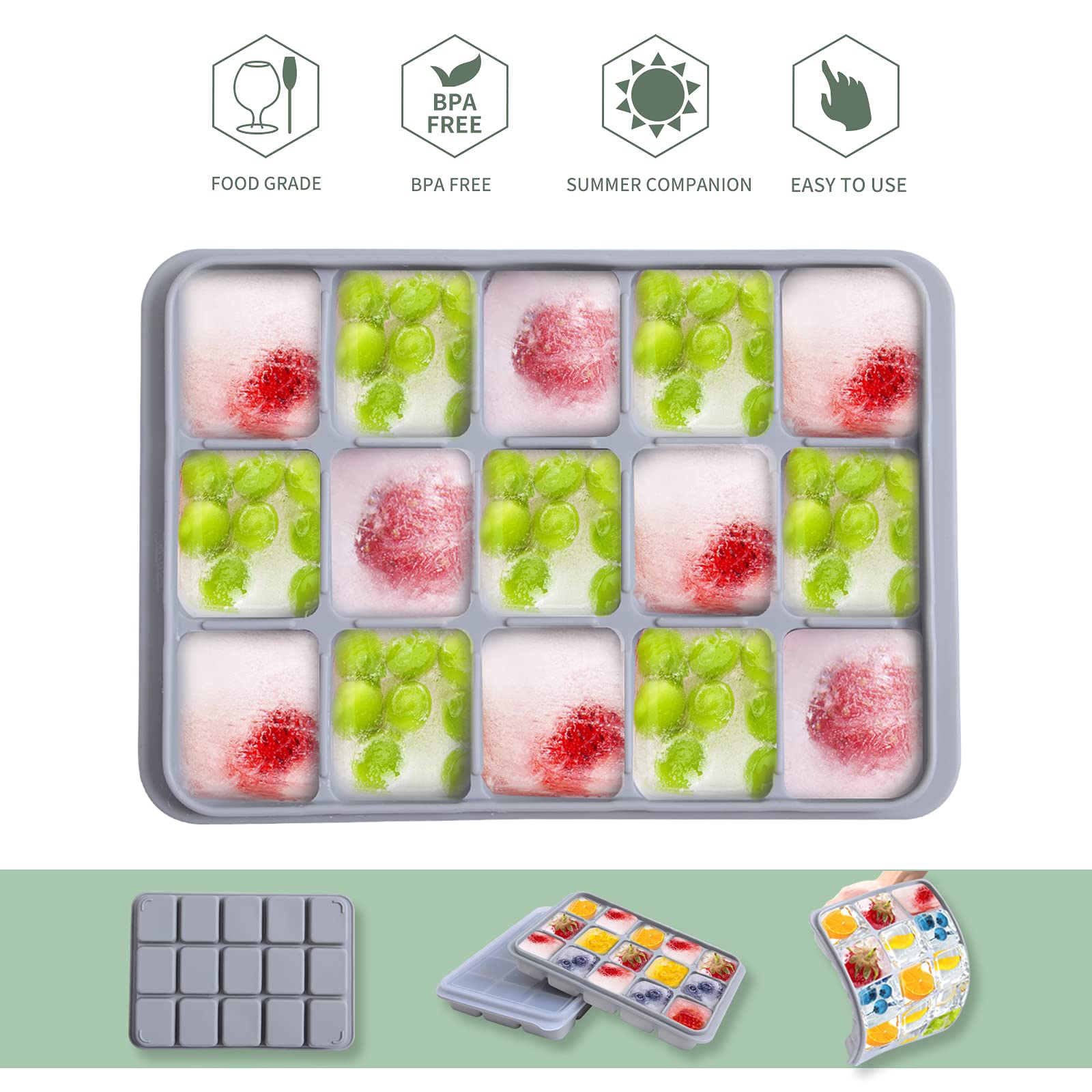 Tvmania compact ice tray dimensions fit standard drinkware.