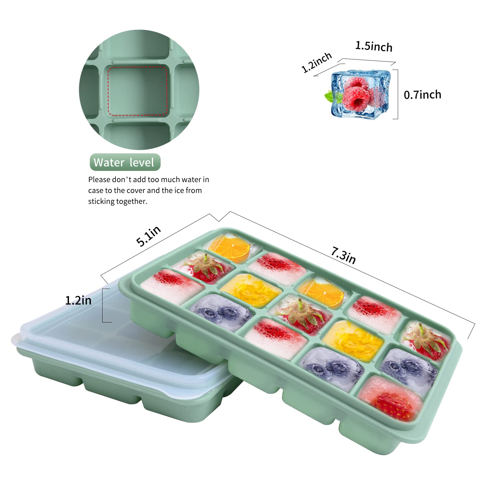Tvmania flexible silicone molds with lids for easy release and freshness