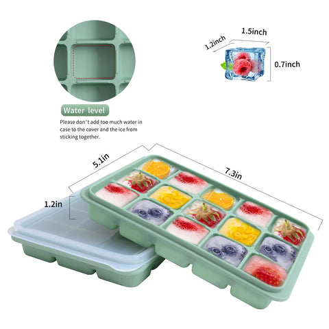 Tvmania flexible silicone molds with lids for easy release and freshness