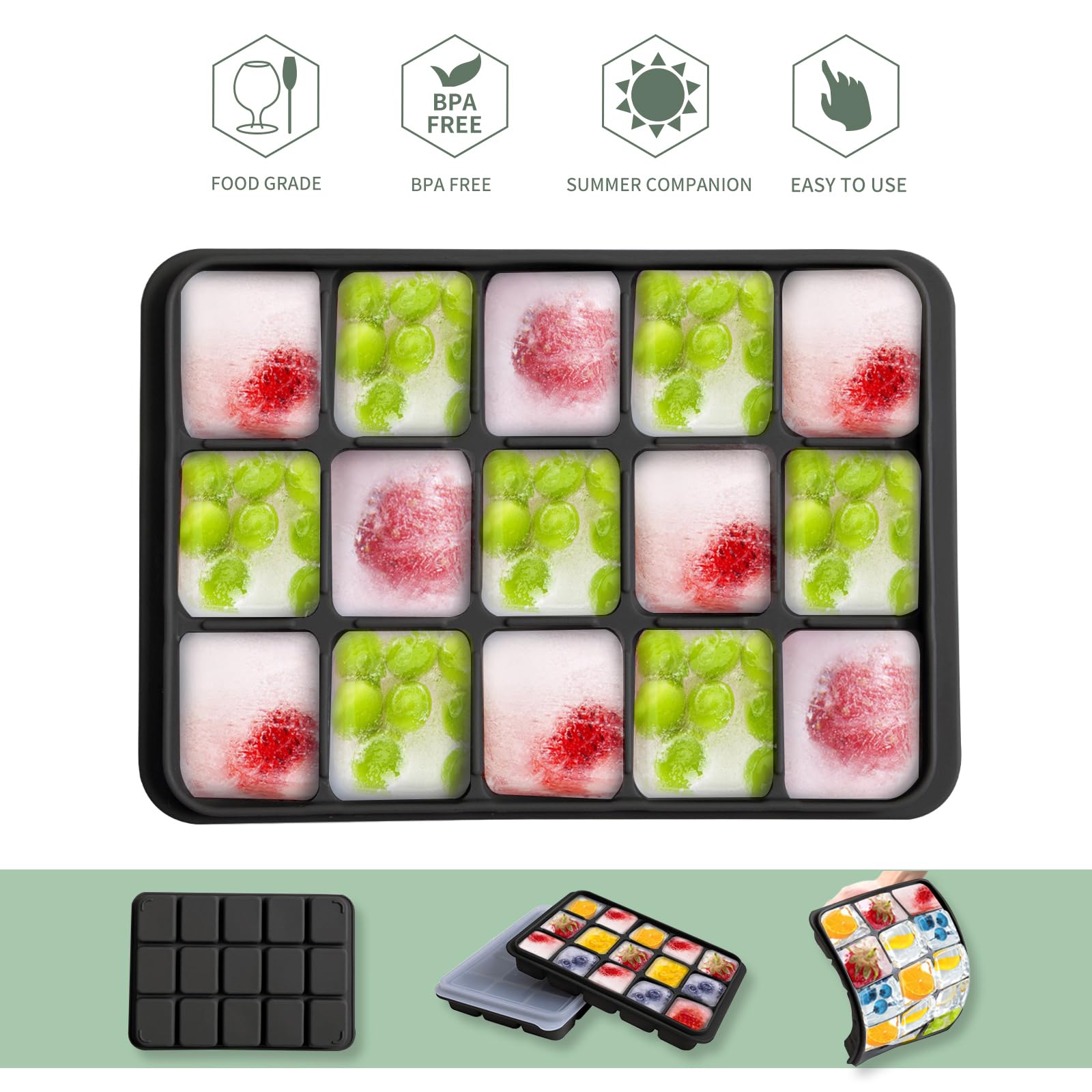 Tvmania Trays with secure lids help prevent freezer odors.