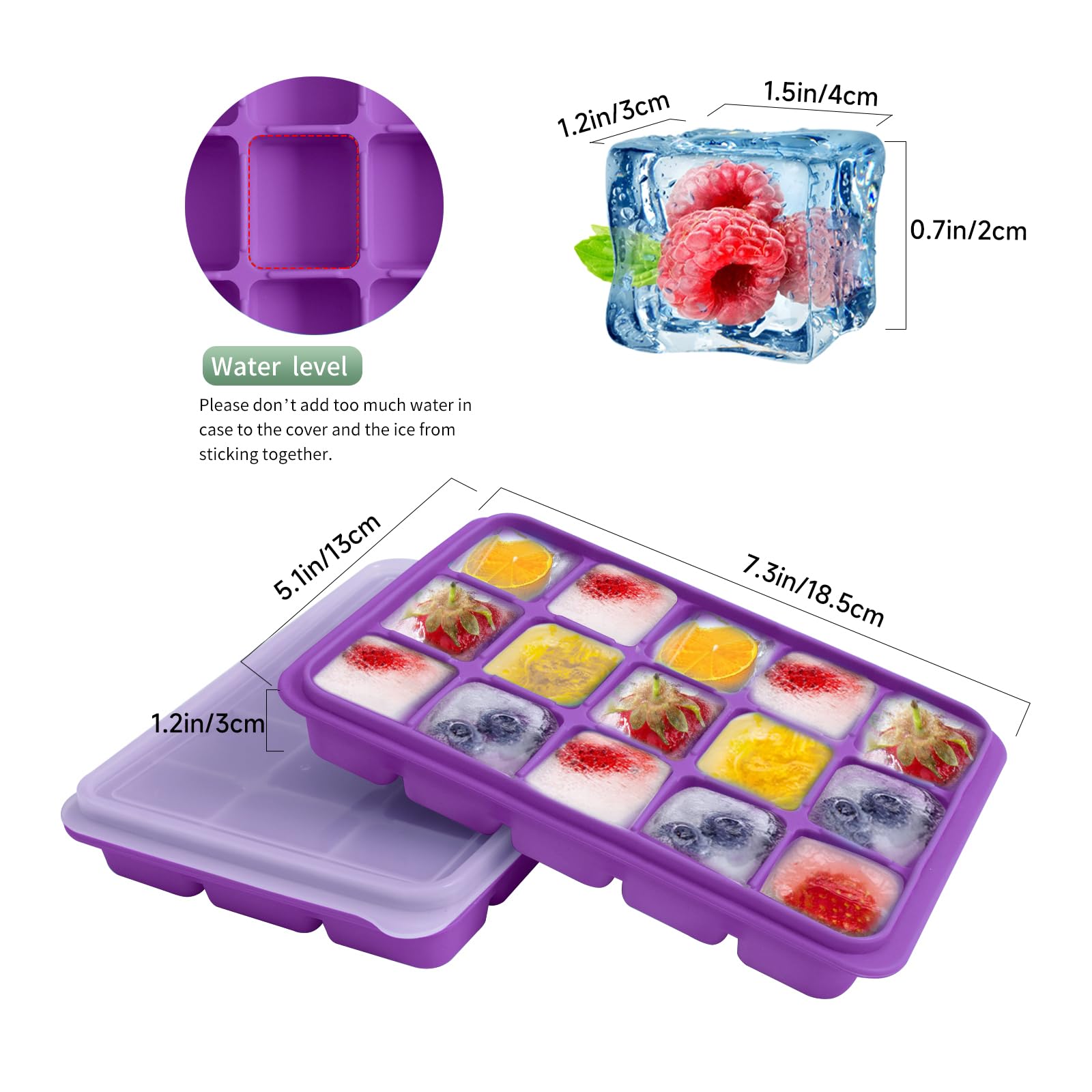 Tvmania purple trays with lids sealing freshness in the freezer.