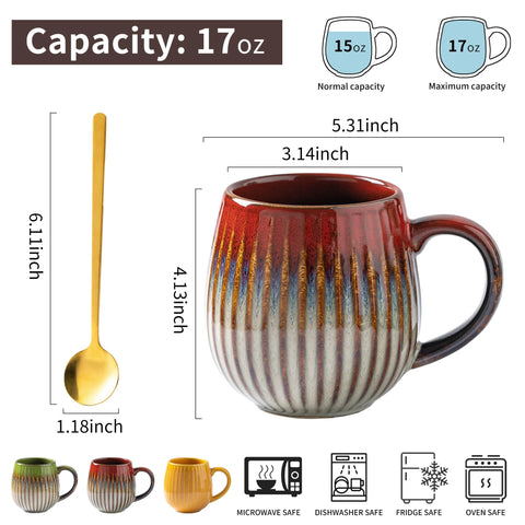 Tvvtuww 16 oz capacity mug for generous beverages.