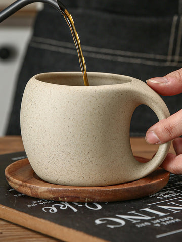 Tvvtuww acacia wood saucer adds natural warmth and stable presentation.