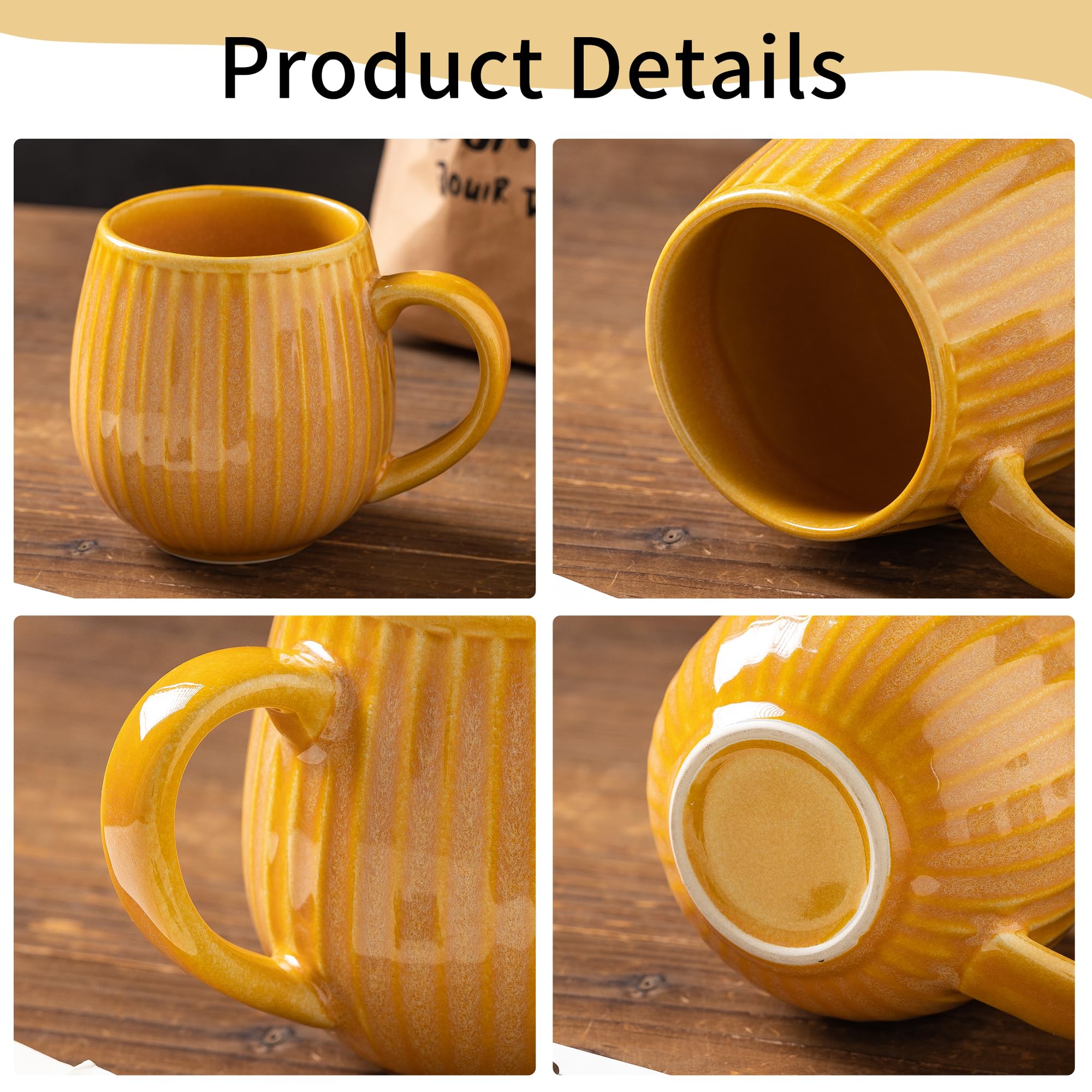 Tvvtuww gold spoon included with mug for convenient stirring and serving.