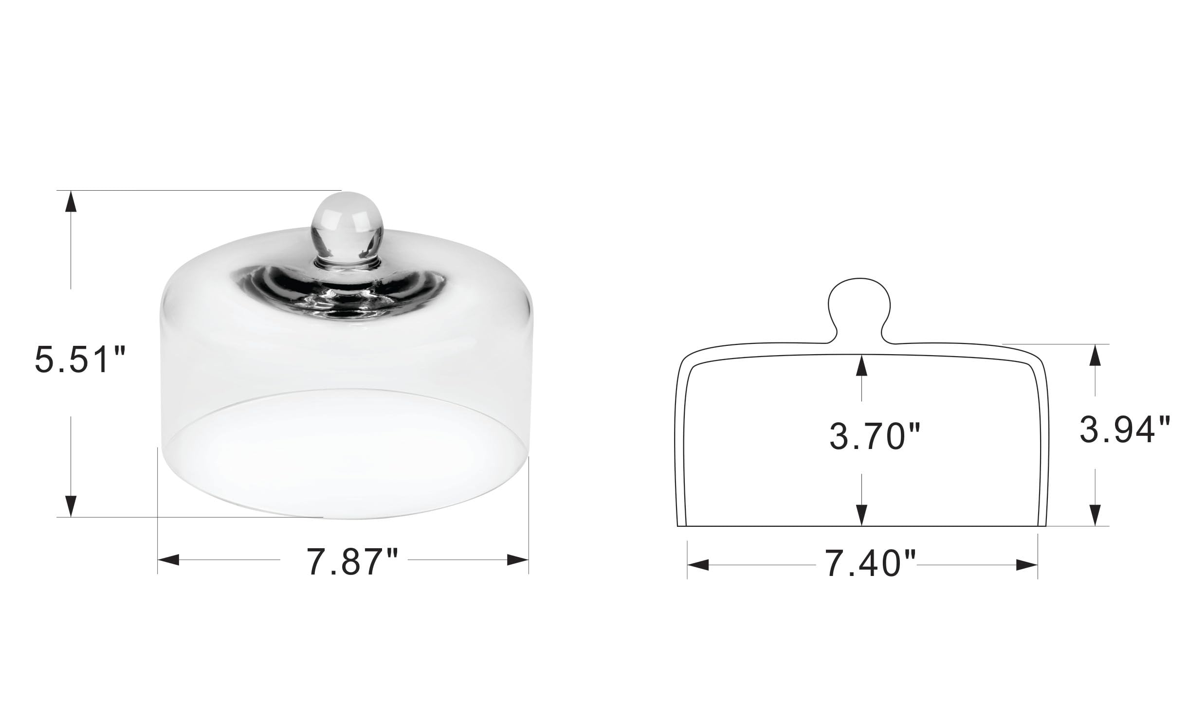 twakutwaku cake cover lid glass dome with easy-grip for quick serving.