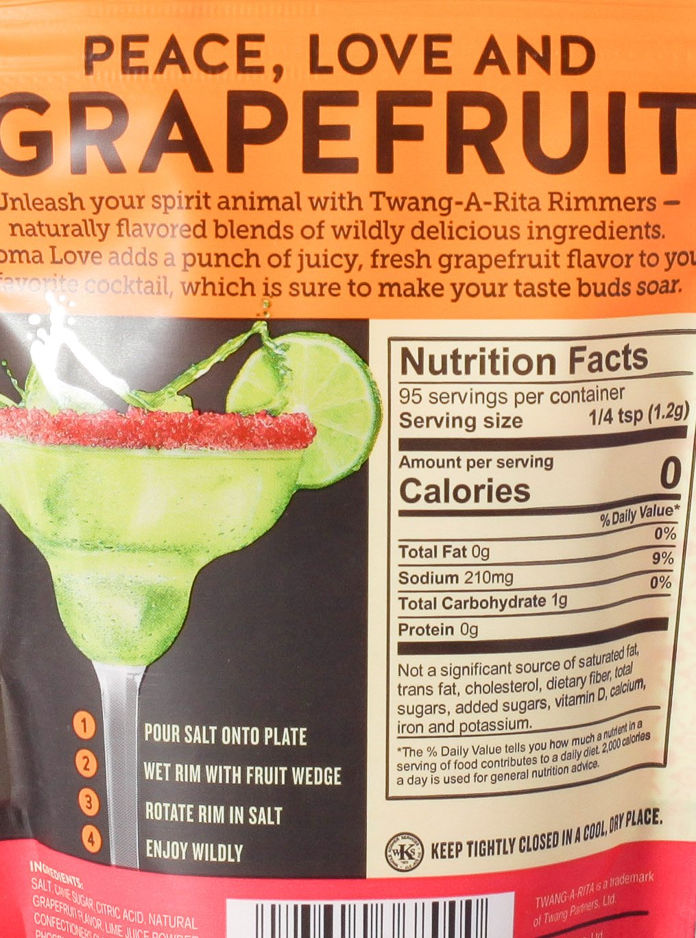 Twang Paloma Love Grapefruit rimming salt collection highlights natural flavor variety.