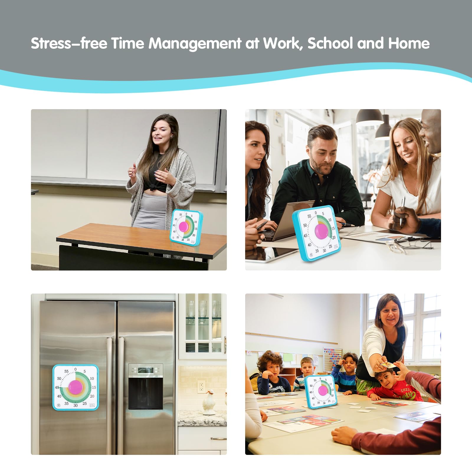 TWENTY5 SEVEN wall-mountable countdown timer with loud alerts for classrooms