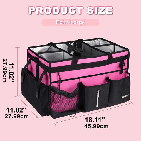 TWINDLE cleaning caddy with adjustable compartments keeps sprays, towels, and brushes neatly sorted.