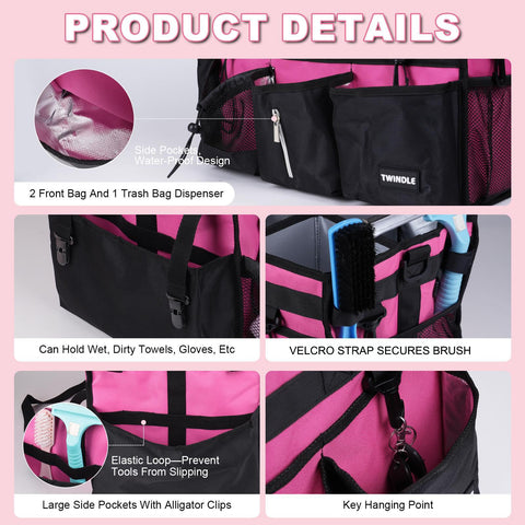 TWINDLE front pockets store IDs, business cards, or phones for quick access.