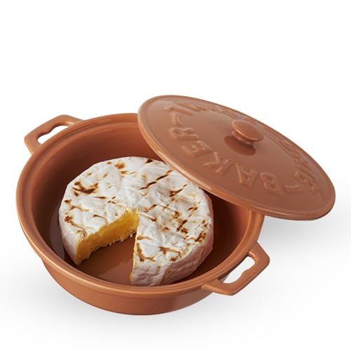 Twine terra cotta bakeware in a rustic kitchen setting.