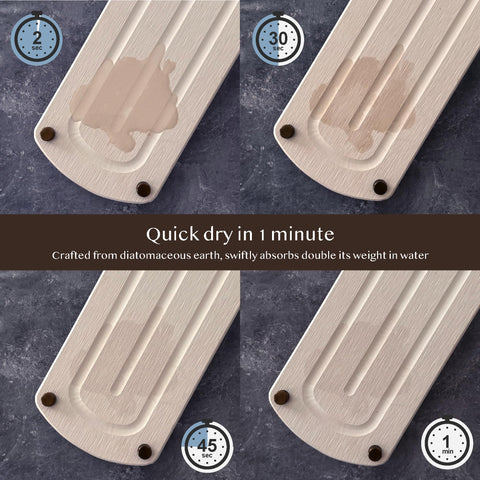 TWINKLE MOMENT close-up shows diatomaceous earth texture that absorbs moisture quickly.