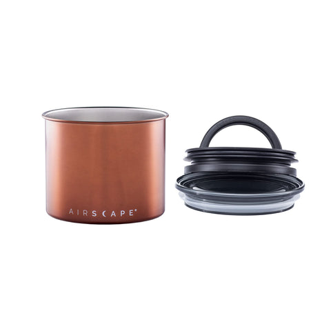 Two way valve design helps keep coffee fresh and dry ingredients well stored.